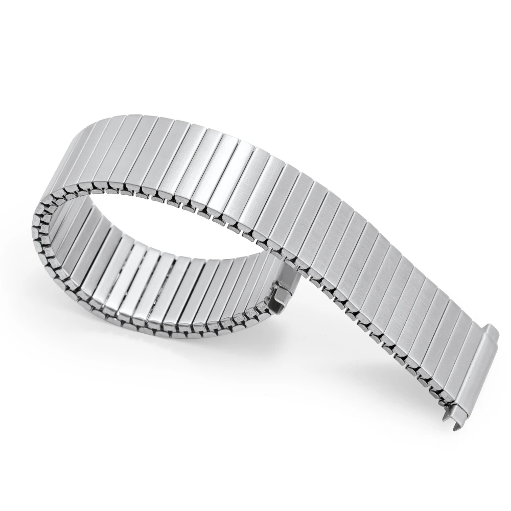 Sleek Stainless Steel Elastic Watch Strap - Adjustable Stretch Band