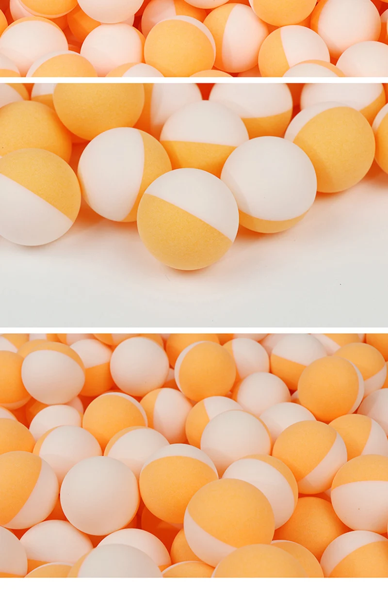Description Picture 4 of itemCan Judge Rotation Trajectory Double Colors Seamed Table Tennis Balls 50pcs 40+mm 1-Star ABS Plastic Ping Pong Ball for Training