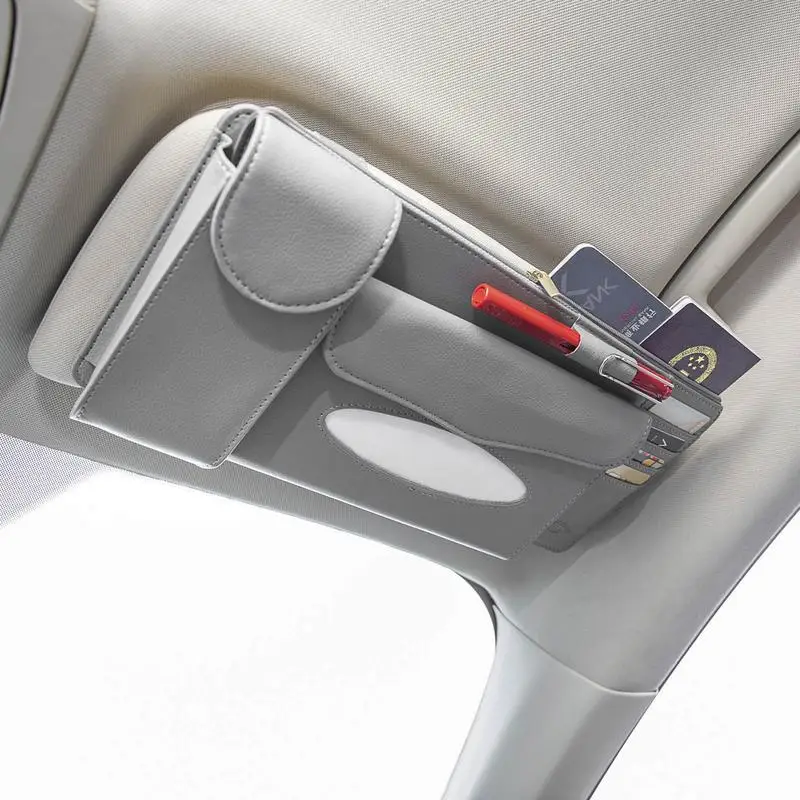 

Car Visor Sunglass Holder Car Visor Napkin Holder For Tissue Refill Car Visor Tissue & Sunglass Holder Document Holder Zipper