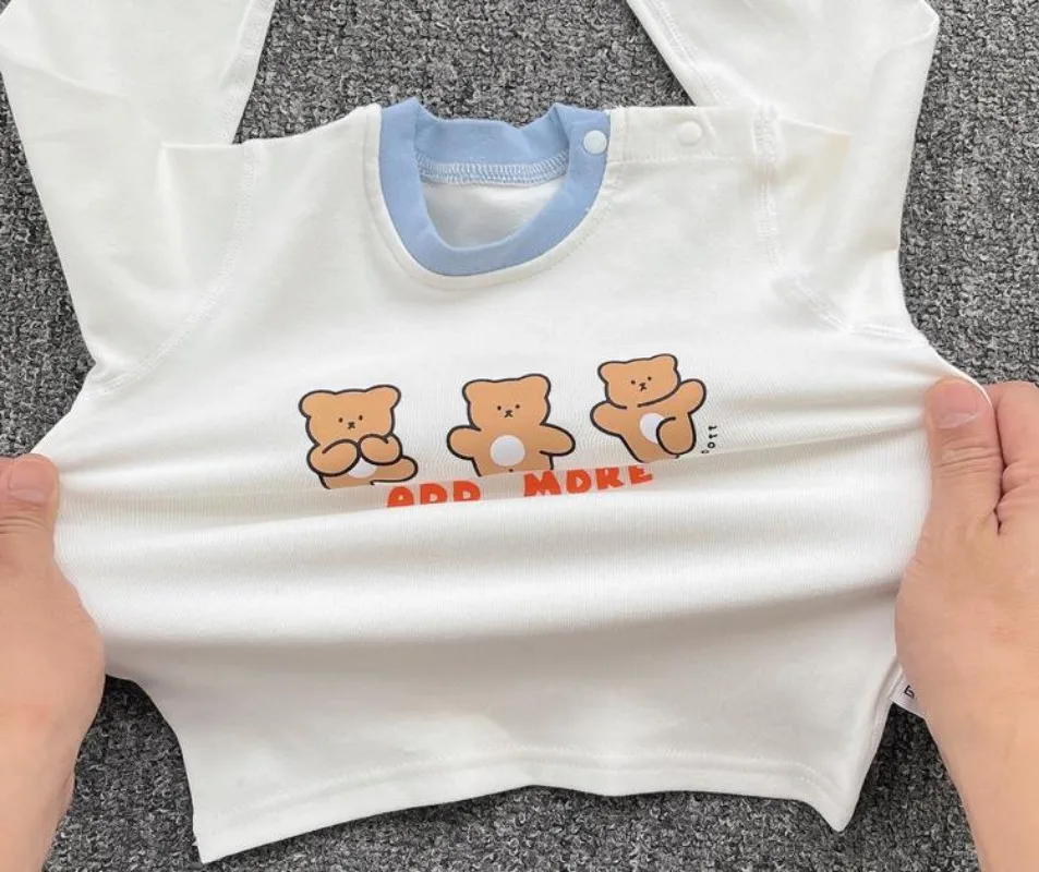 Baby Clothes Autumn Winter Pajama Set Bottom Underwear Two-piece Set Cotton Boy Long Sleeves Outfit 2pcs