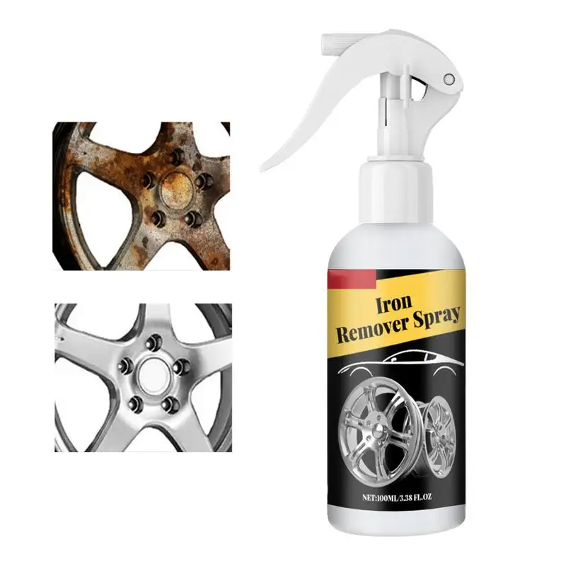 

Car Rust Removal Spray 3.38fl Oz Iron Remover Car Detailing Rust Stain Remover For Cars Chrome Cleaner Spray Car Exterior Care