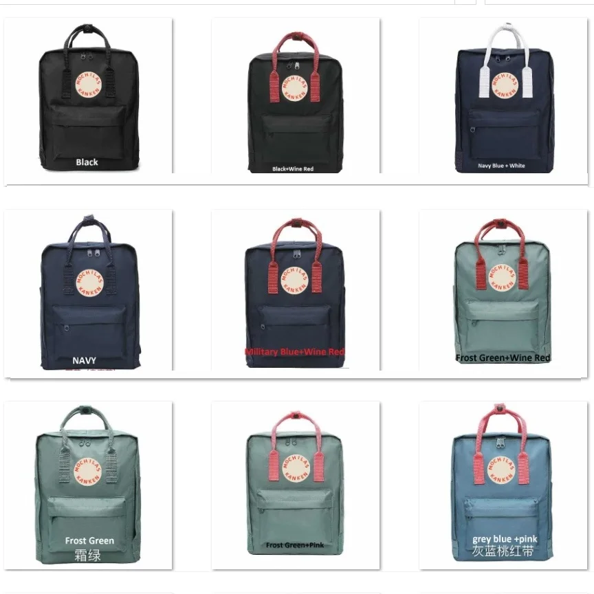 2024 Zaino Classico Con Logo Studente Impermeabile Viaggio Laptop Tela Outdoor Zainetto Borse Per Donna Ragazza Kankens