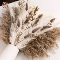 40pcs Natural Fluffy Dried Flower Pampas Grass Bouquet