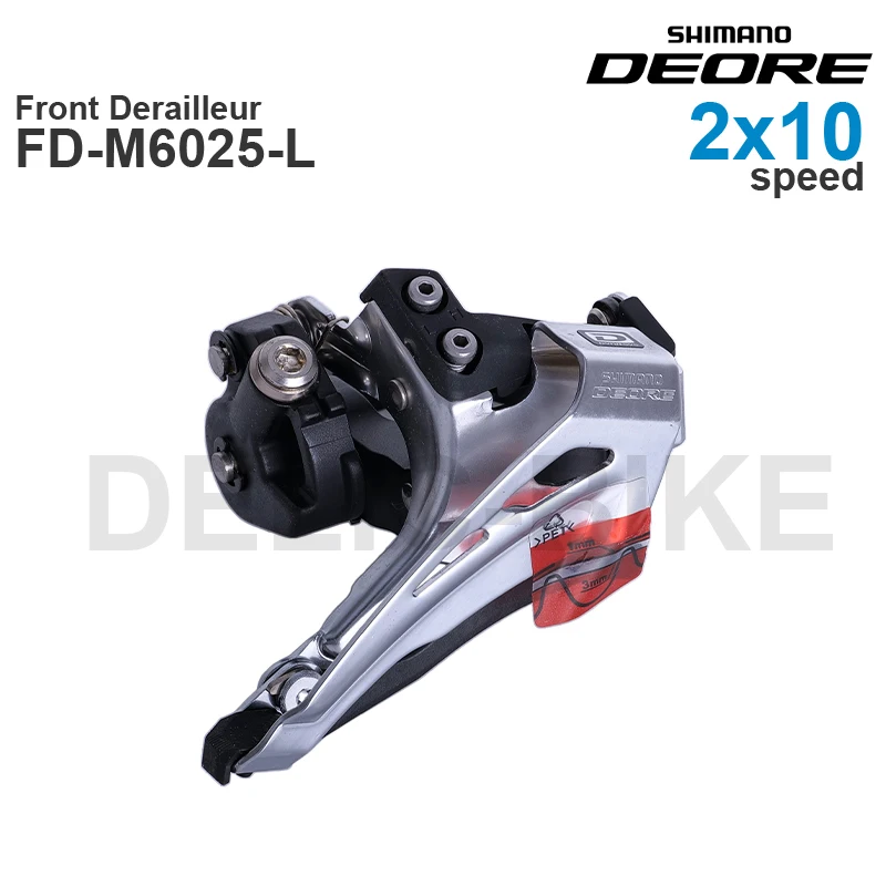 SHIMANO-DEORE Desviador dianteiro, M6000, 2x10, 3x10 Velocidade