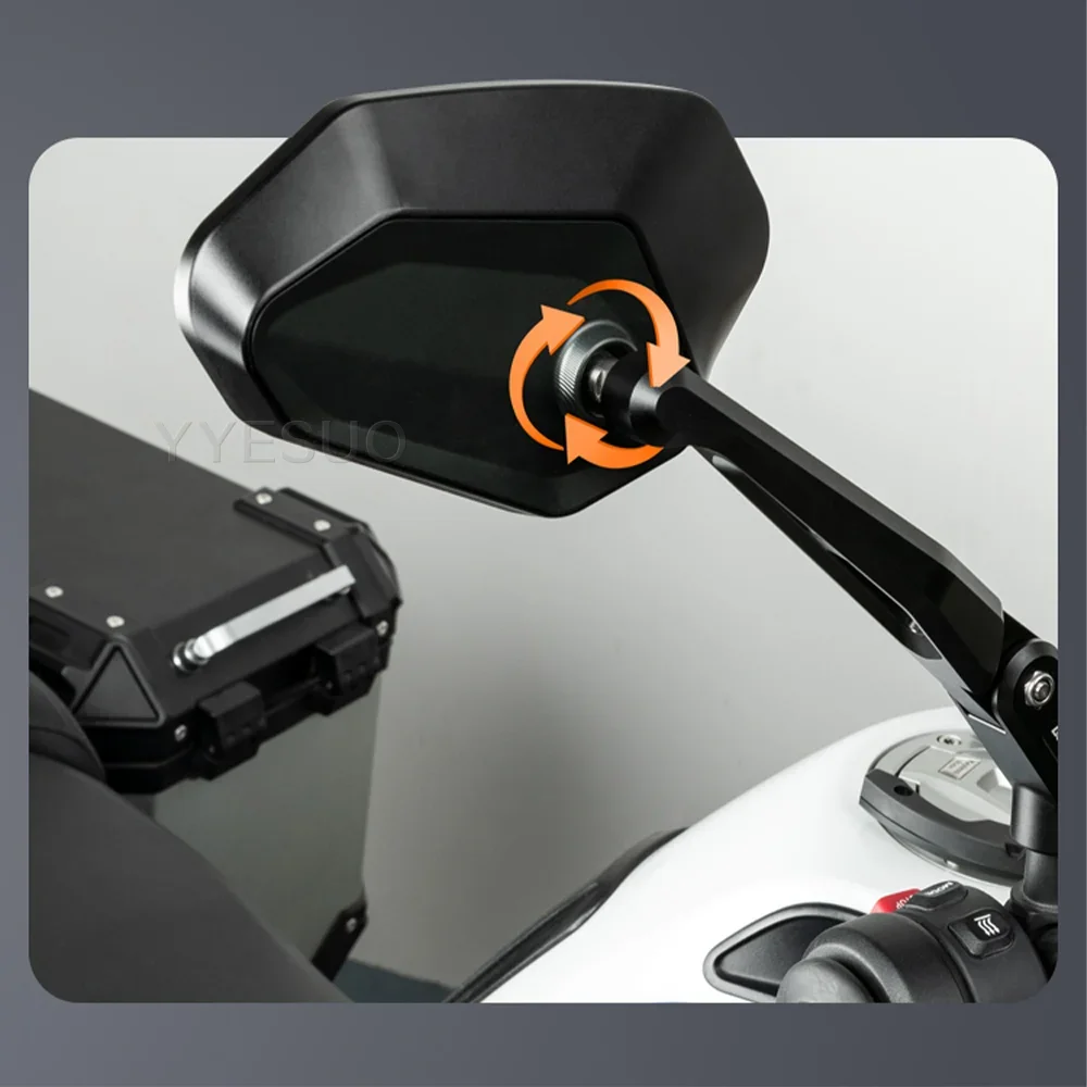 CNC 알루미늄 백미러, 회전 가능한 블루 백미러, BMW R1300GS R1300 GS GS1300 2023 2024, 신제품