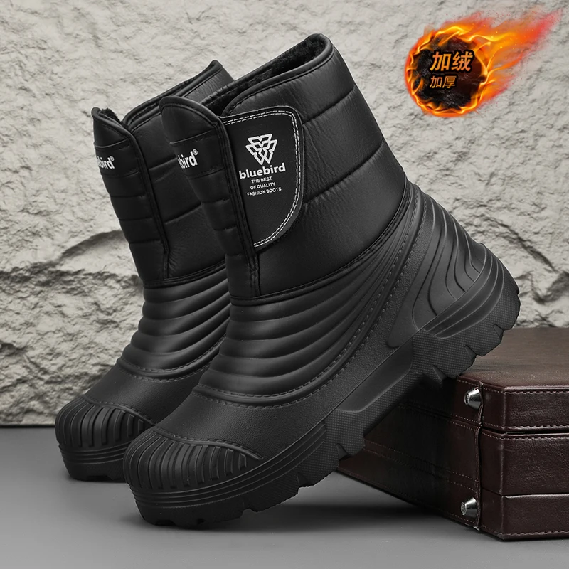 Waterproof Snow Boots Large Size 50/51 for Men And Women Lightweight Plush Lined Warm Shoes Botines Hombre Bottine