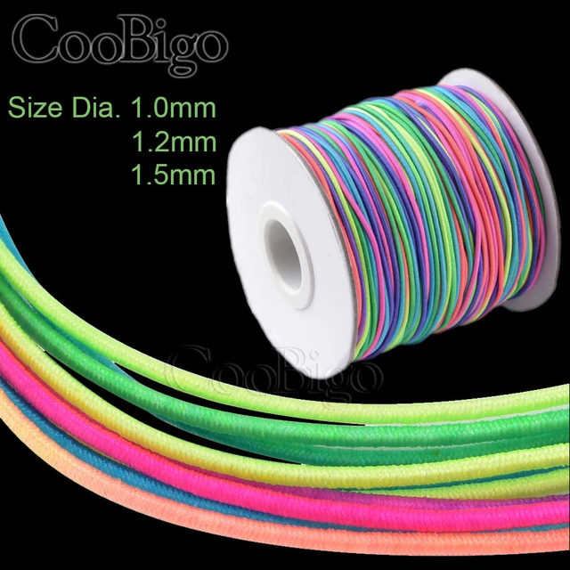 Stretchy String for Bracelets, Clear Elastic Cord Jewelry Bead Bracelet  String with 2 Pcs Beading for Beads, Bracelets 1.5mm 55m