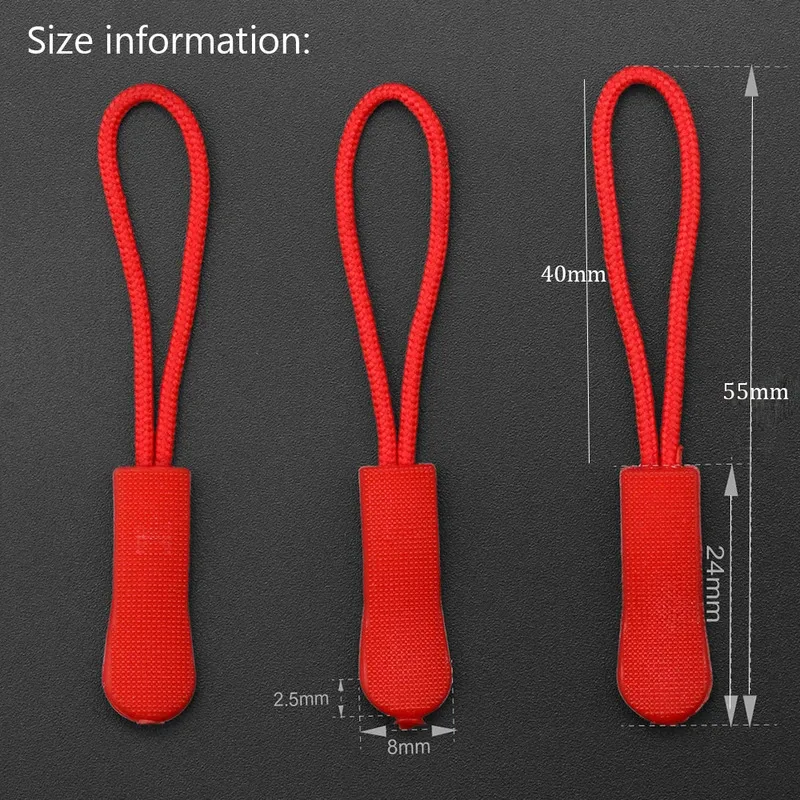 50/10pcs Replace Zipper Clip, Break Zipper, Zipper Head, End Rope, Label Holder, Travel Bag, Suitcase, Tent Backpack With Zipper