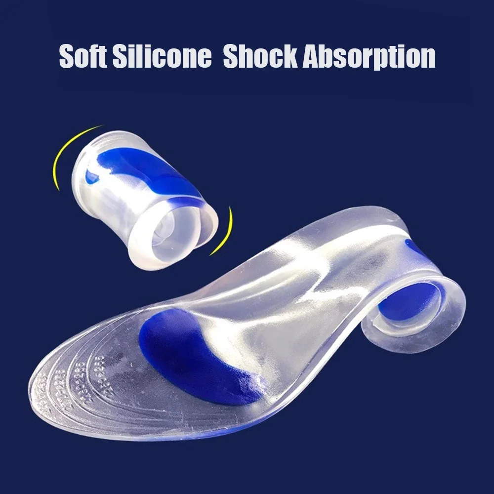 Orthopedic insoles Silicone Gel Medical Insoles for Shoes Men Women Flat Foot Arch Support Orthopedic Insoles for Plantar Fasciitis Relief Shoe Pad