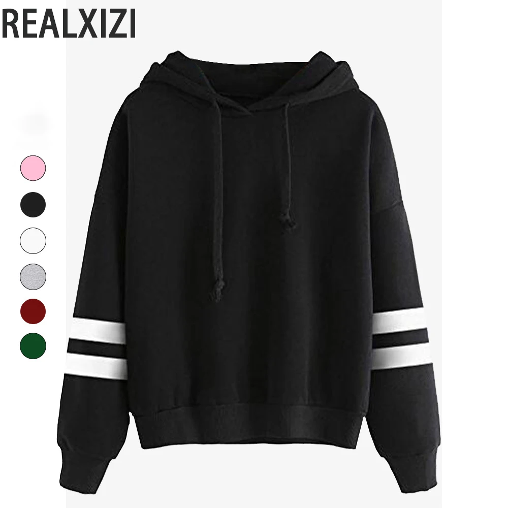 Men-Hoodie-Wine-Red-Sweatshirts-Black-and-White-Striped-Hoodies-Loose ...