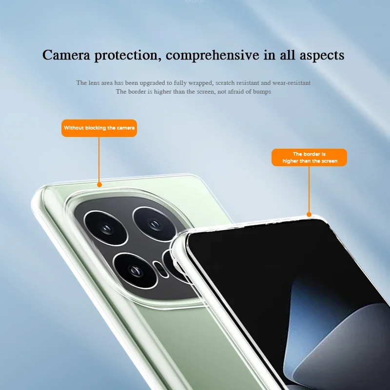 Ultra Thin Shockproof Transparent Silicone Phone Case - Soft Clear Back Cover