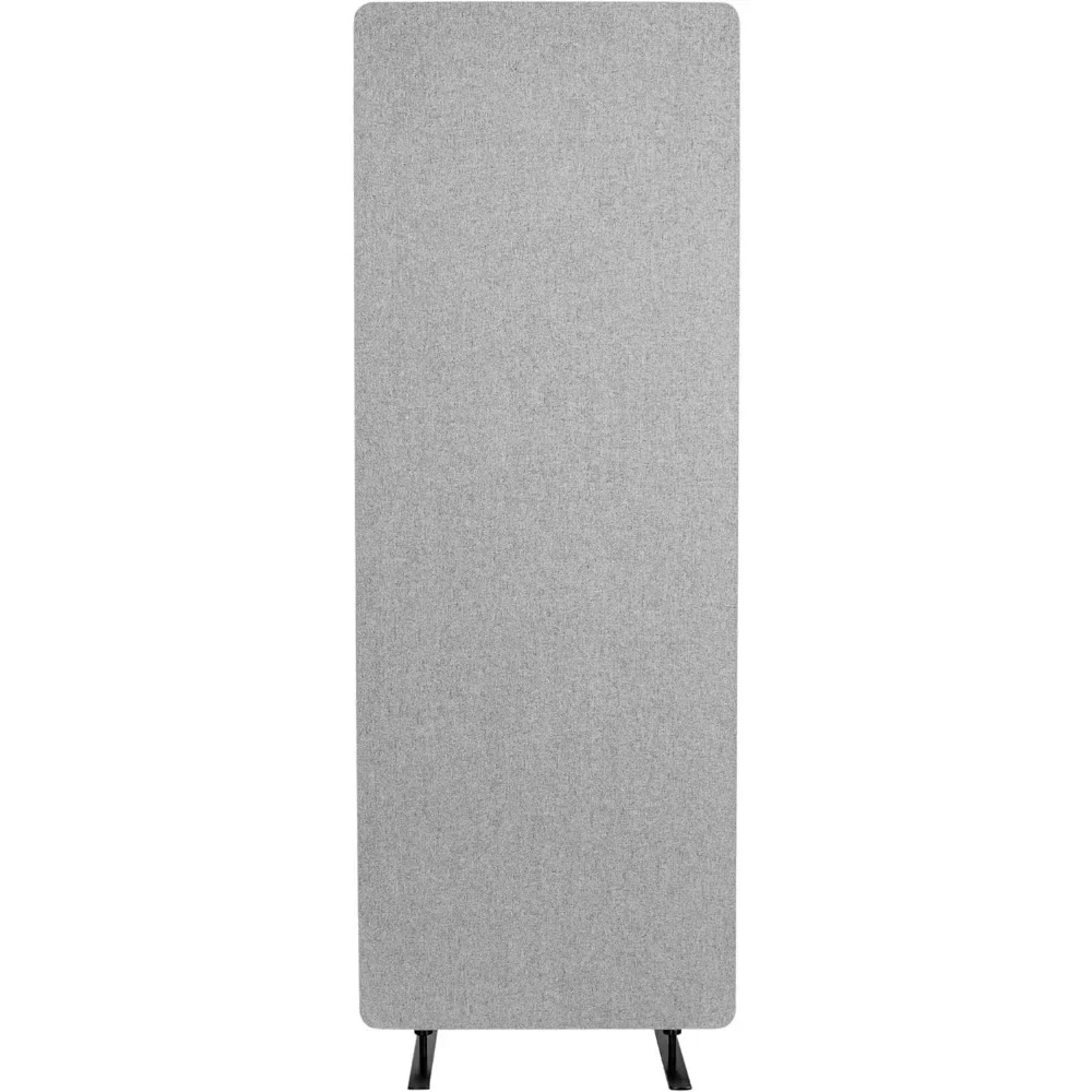 ReFocus Freestanding Noise Reducing Acoustic Room Wall Divider Office Partition (Cool Gray, 23.6" x 66", Stand-Alone Panel)
