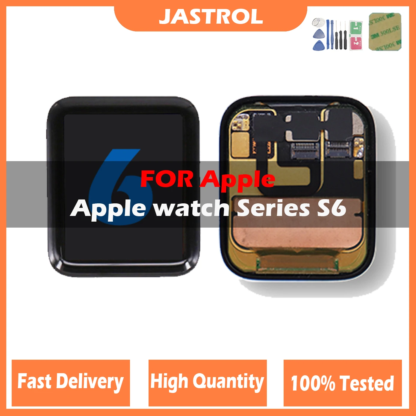 

100% Tested LCD For Apple Watch Series 6 40mm LCD For iWatch Series 6 44mm LCD Display Touch Screen Digitizer Assembly With Tool