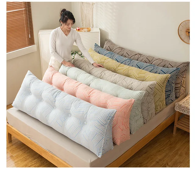  XBSLJ Cojín de cama de algodón y lino, almohada triangular para  respaldo, almohada de cuña para sofá cama, almohada de cuña gruesa grande,  almohada de lectura tapizada, almohadilla lumbar para oficina