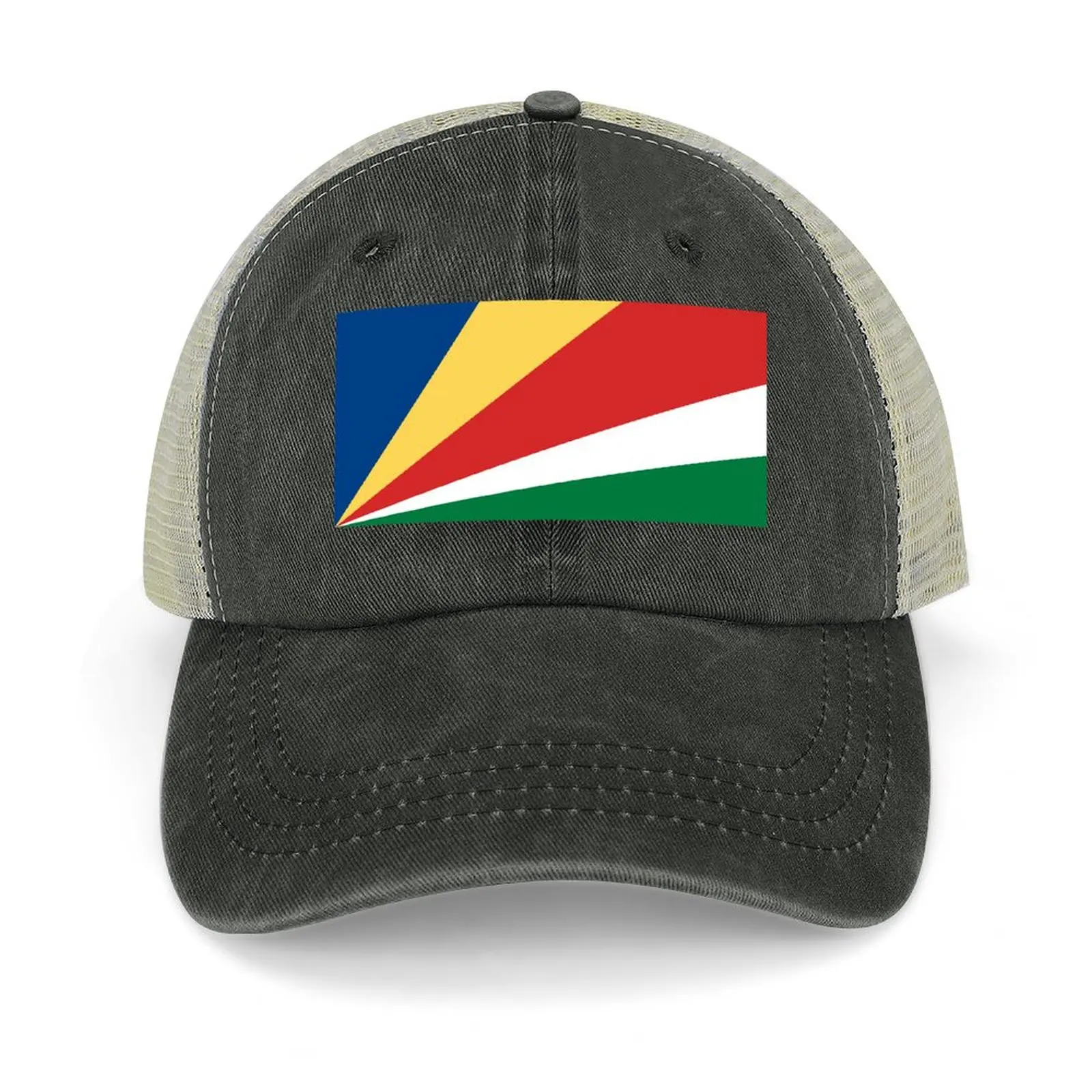 

Flag of the Seychelles Cowboy Hat Fashion Beach New Hat Luxury Hat hard Men's Luxury Women's