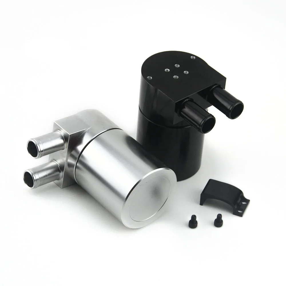 Universal Aluminum Alloy Reservior Oil Catch Can Tank For BMW N54 335 E90 E91 Touring E92 Coupe E60 E93 Black / Silver