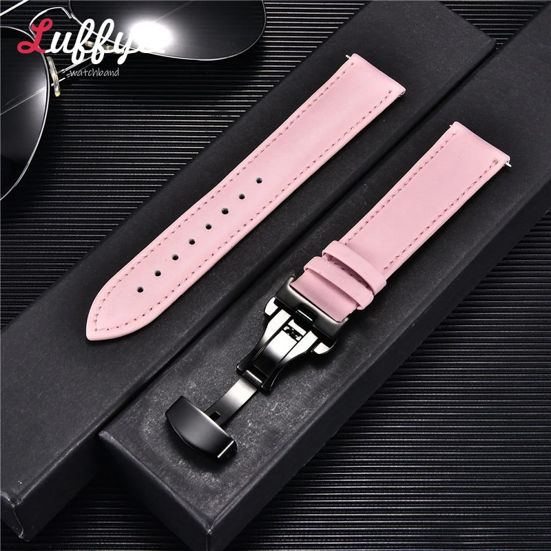 Luxury Leather Watch Band - Premium 20mm/22mm Strap Replacement