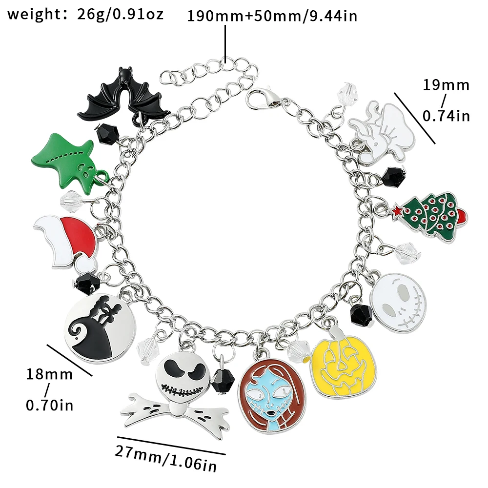 The Nightmare Before Christmas Armbänder für Frauen, Jack Skellington Sally, Oogie Boogie, Schmuckanhänger, Trend, Accessoires – Detail 1
