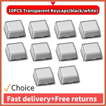 10Pcs 투명한 Keycaps 두 배 층 Keycaps 이동할 수있는 서류상 클립 주문 MX 스위치 Relegendable Keycap 포탄 보호