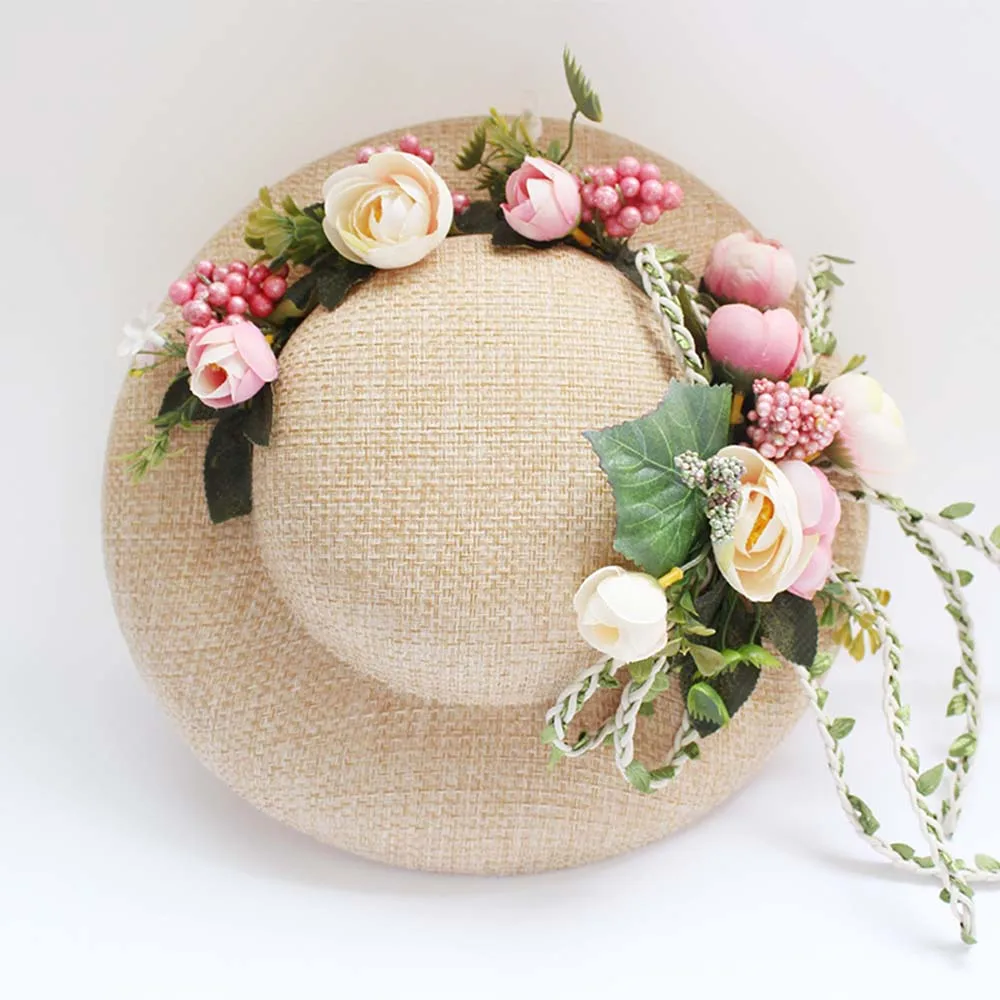 

Кружевная шляпа с широкими полями для женщин, модный головной убор для коктейлей, свадеб, церкви, аксессуары для волос с цветами для невесты