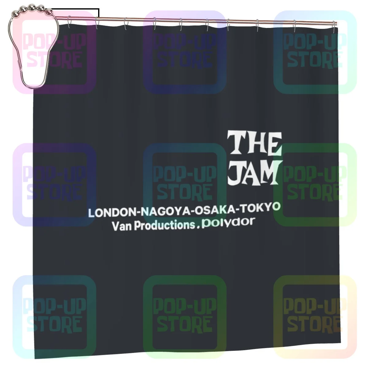 The Jam 1980 Tour Worn By Paul Weller Clash Style Council Band Shower Curtain Bathroom Curtain Shower With Hook