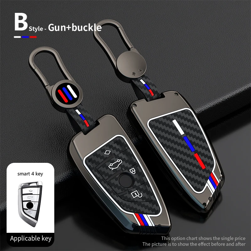 Zinc Alloy Car Key Case Cover key case cover key case car key shell For BMW X1 X3 X4 X5 F15 X6 F16 G30 7 Series G11 F48 F39 520 525 f30 118i 218i 320i Car Accessories