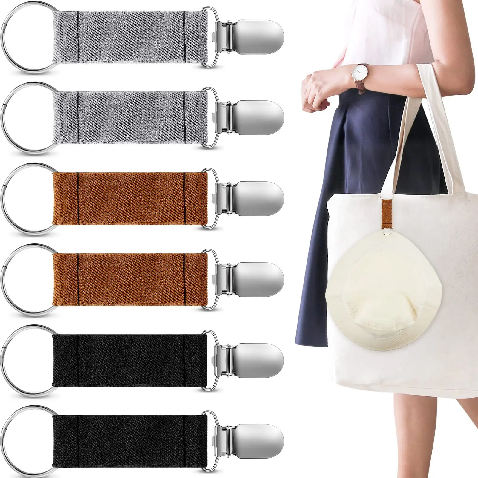 

5pcs Portable Clip Multifunctional Hat Clips on Bag Hat Holder for Travel Hat Keeper Clip Outdoor Adult Kids Travel Accessories