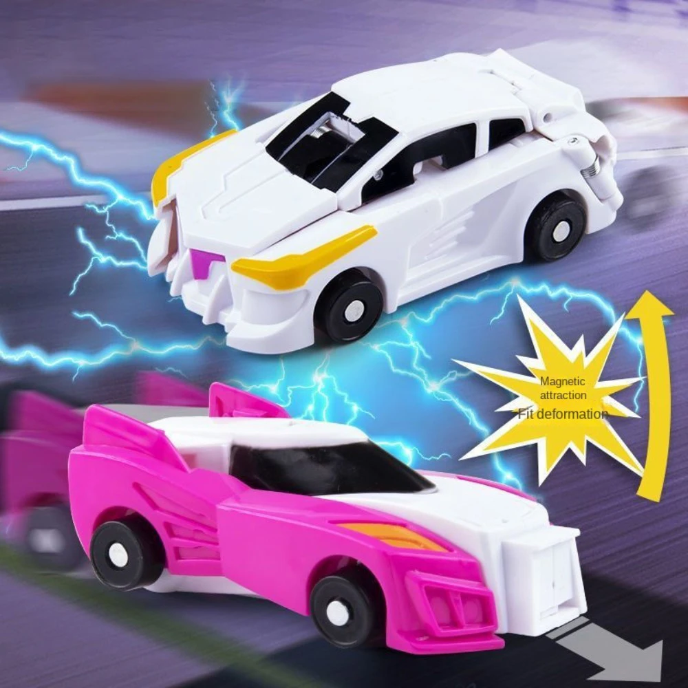New Winged Pegasus Car Transforms Into Unicorn Toy Inertial Sliding Children's Toy Car Model Plastic Impact Deformed