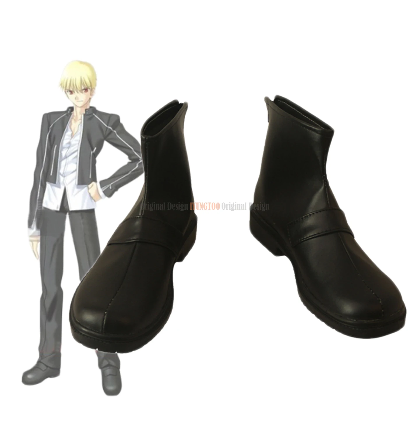 

Обувь для косплея FGO Gilgamesh Fate Grand Order Gilgamesh, черные ботинки для косплея, изготовленные на заказ