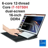 SZBOX 16-inch Core I7-10750H 6C 12T DDR4 Gaming Laptop Dual Screen 2K LCD + 14 Inch Touch Screen 64GB RAM MAX Laptop Notebook 1