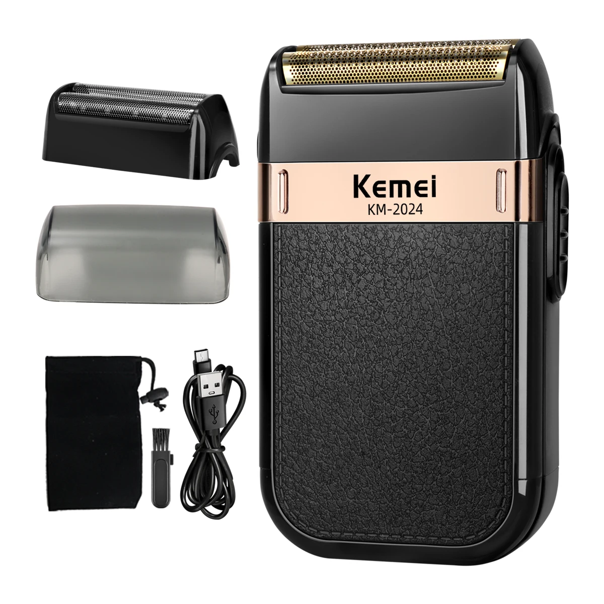 Electric Shaver Kemei Electric Shaver for Men Twin Blade Waterproof Reciprocating Cordless Razor USB Rechargeable Shaving Barber Trimmer