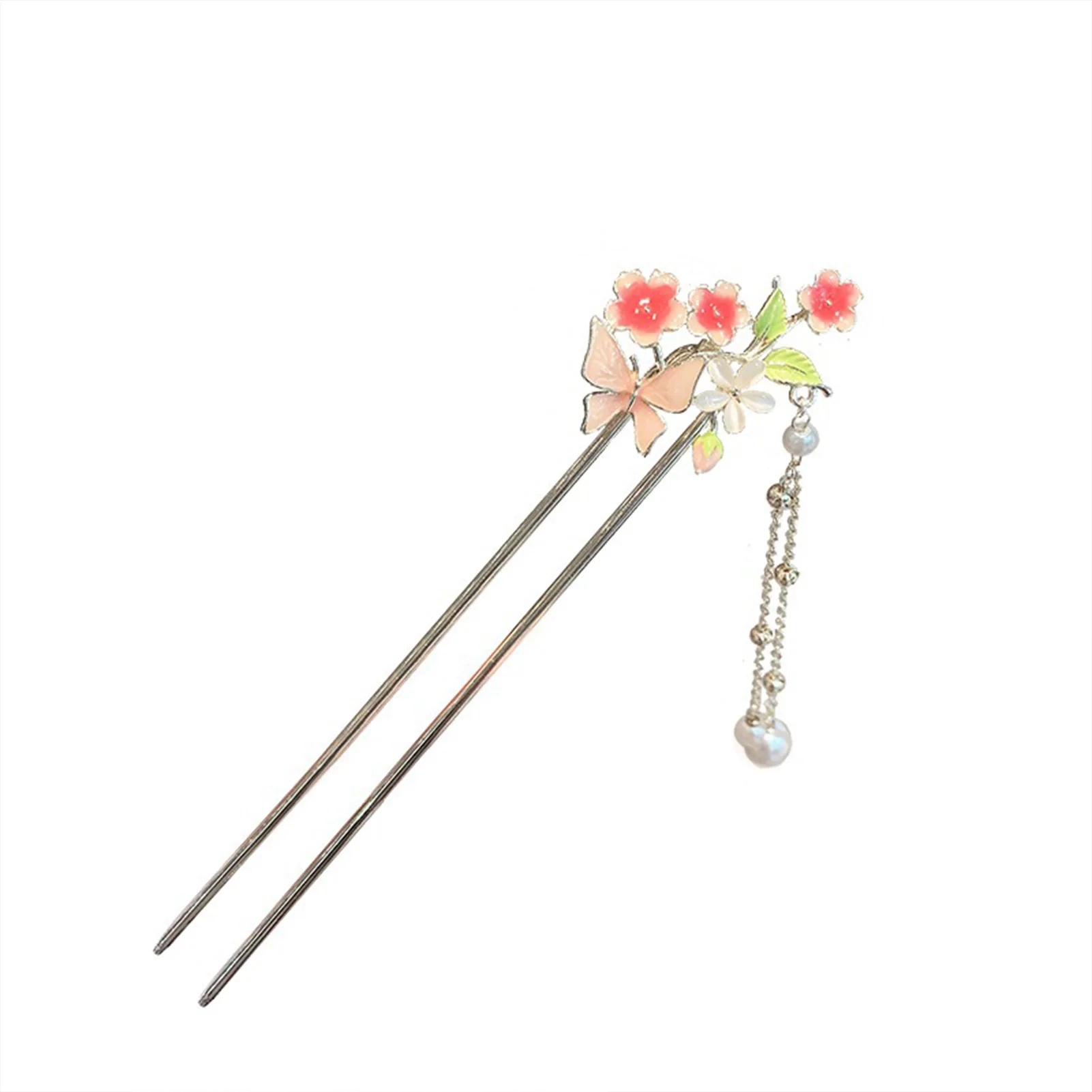 

Pearl Chinese Style Hairpin with Tassel Fine Workmanship Long Straight Hair Stick for Cheongsam Han Clothes Tea Wear