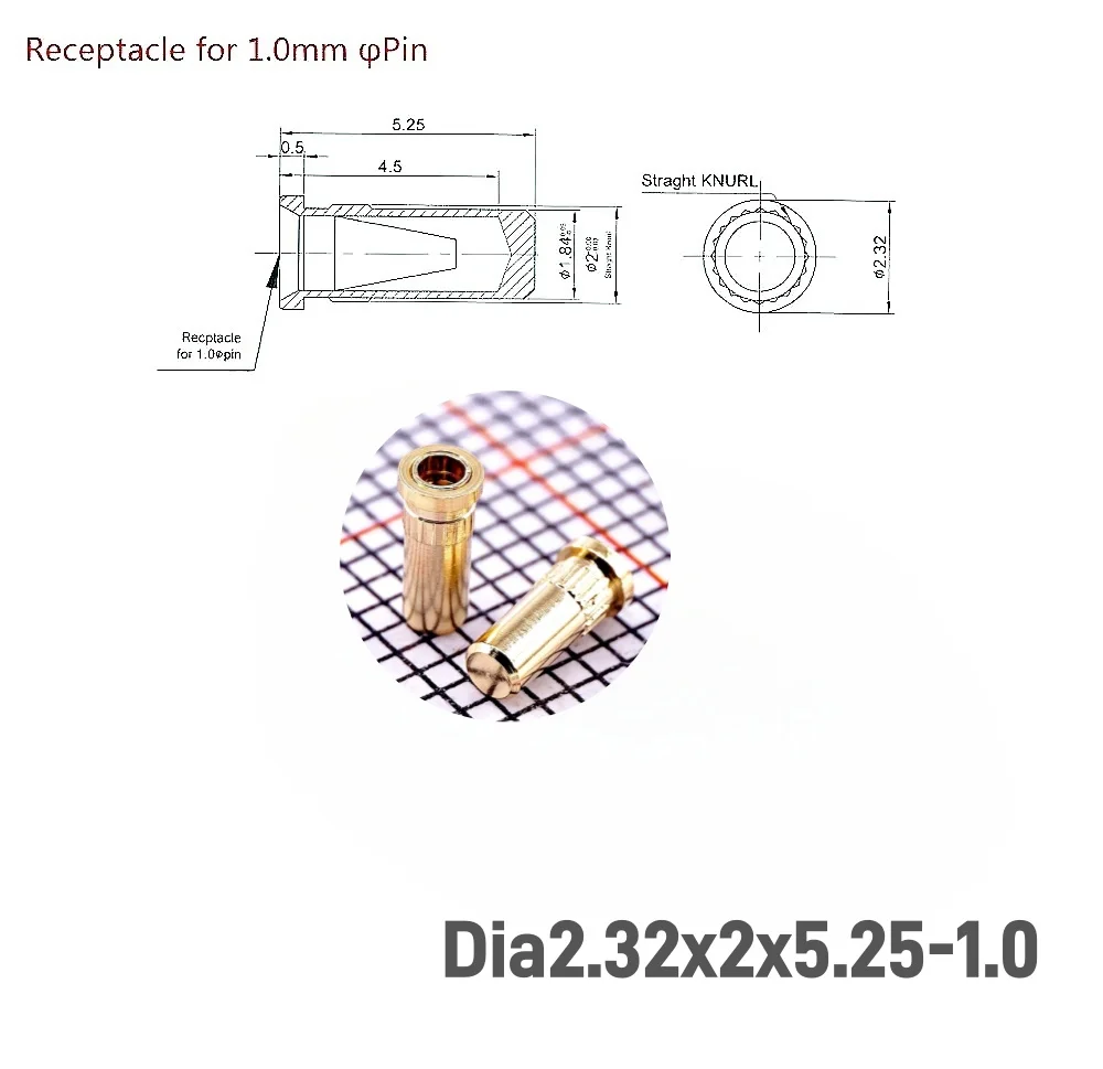 5-teilige Leiterplatten-Löt buchsen buchse Kontakt clip vor installierte Buchse für Anschluss durchmesser 0,5 1,0 0, 5 1,5mm Steck press passung – Detail 4
