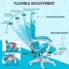High Quality Gaming Chair RGB Light Office Chair Gamer Computer Chair Ergonomic Swivel Chair 2 Point Massage Gamer Chairs 4