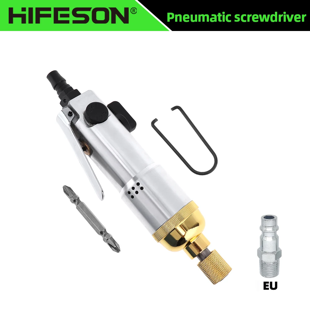 Pneumatic Screwdriver 1/4 Inch Straight Handle Air Screw Driver 9000RPM for Furniture Install/Appliance Repair
