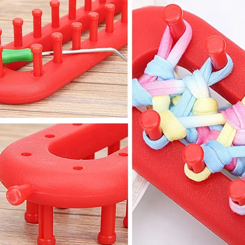 Plastic DIY Crochet Loom Set Kit for Scarf Hat Weaving