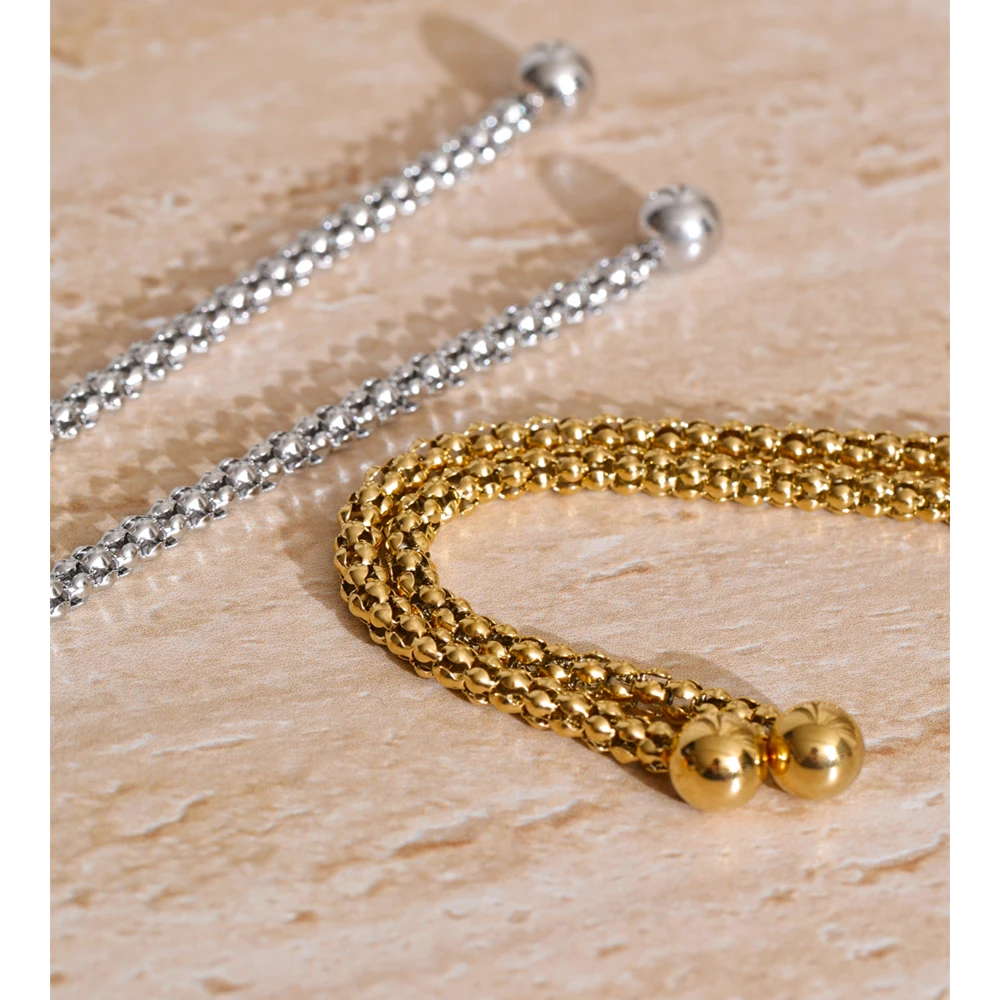 Yhpup 132cm Long Stainless Steel Double-Layer Chain Stacking Necklace