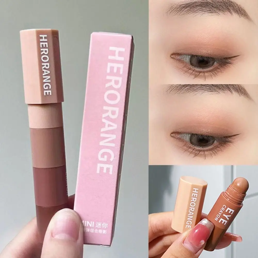 

Shimmer Pink Nude Eyeshadow Pencil Set 4 Colors In 1 Pearlescent Matte Highlight Contour Eye Shadow Pencil Eyes Beauty Cosmetics