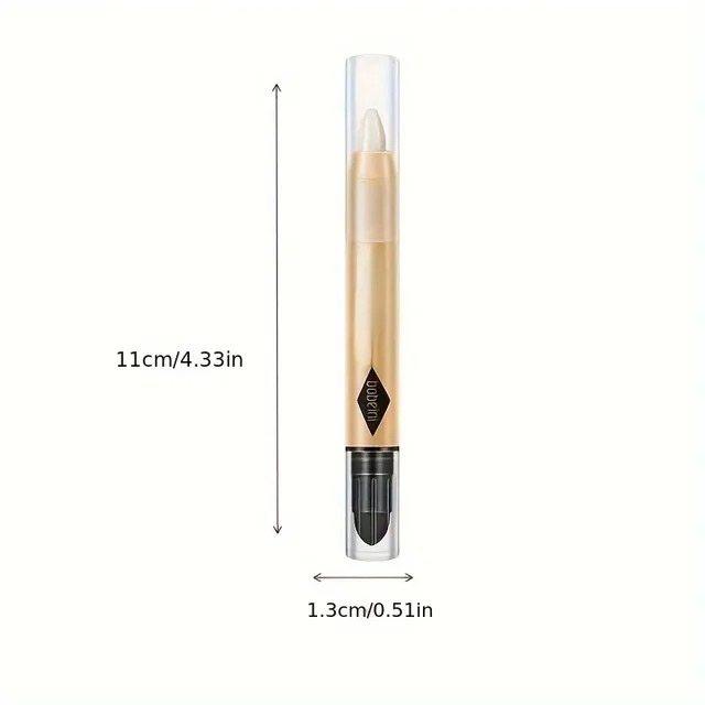 Metallic Double-head Eyeshadow Stick Diamond Shimmer Highlighter Pencil Ultra Pigmented Long Lasting Cream Eye Shadow Sponge Pen