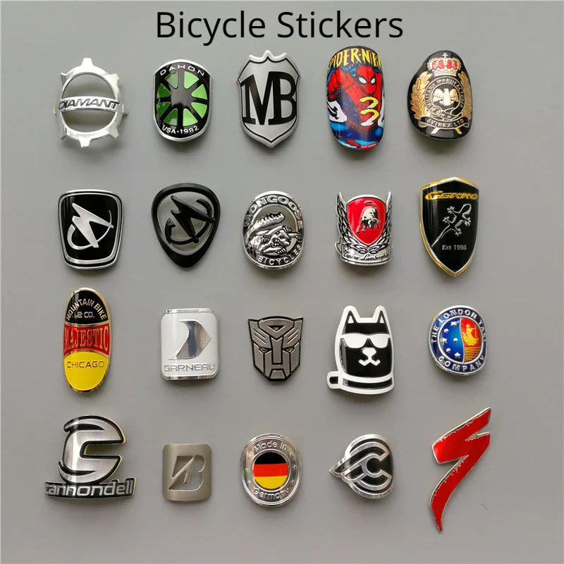 

Bike Badge Soft Aluminum Alloy Decals Stickers for MTB BMX Folding Bicycle Front Frame Cycling Accessories Emblem Tube DIY