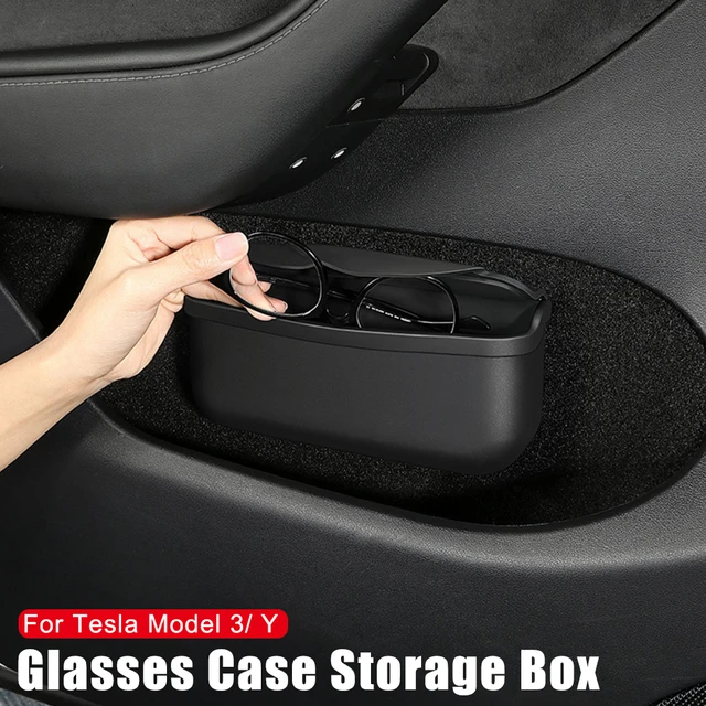 Car Glasses Case Holder Sunglasses Storage Box for Tesla Model Y  Accessories
