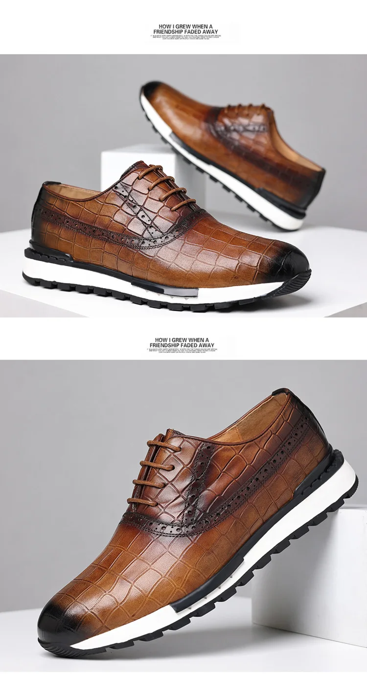 Men Genuine Leather Sneakers