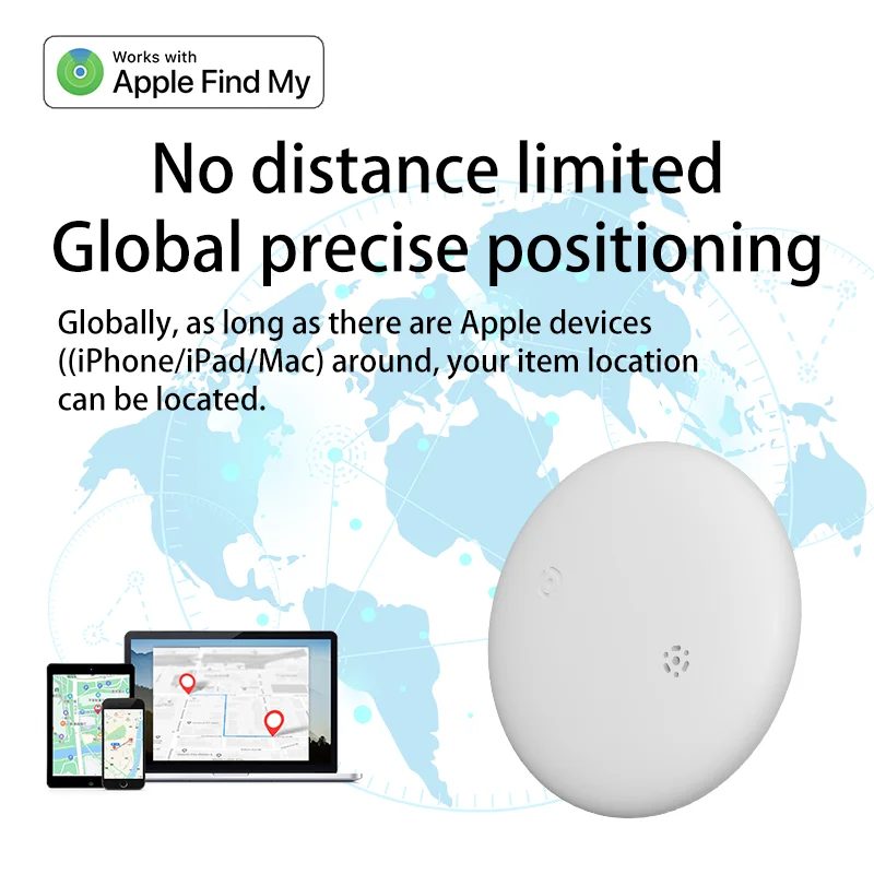 Air Tag Bluetooth GPS Trackers Work with Apple Find My GPS Global Positioning Smart Tracker for Key Car Wallet Anti-lost Device