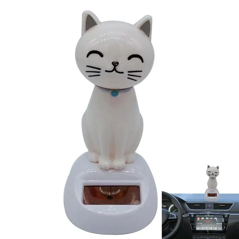 Cars Interior Decor Ornament Solar Dancing Cat Toy Cute Solar Powered