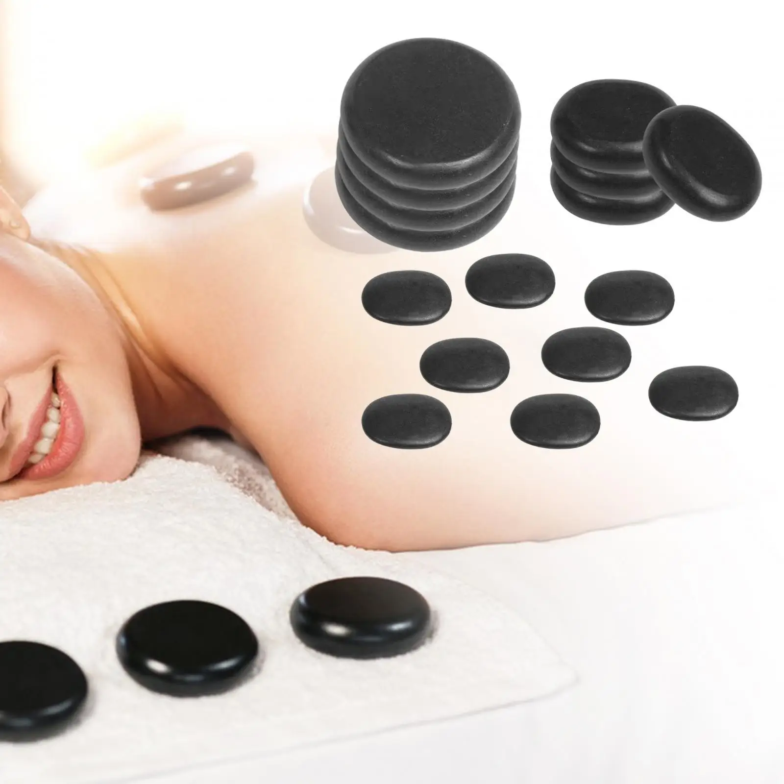 16 Pieces Hot Stone Massage Set SPA Stones Professional Multifunctional