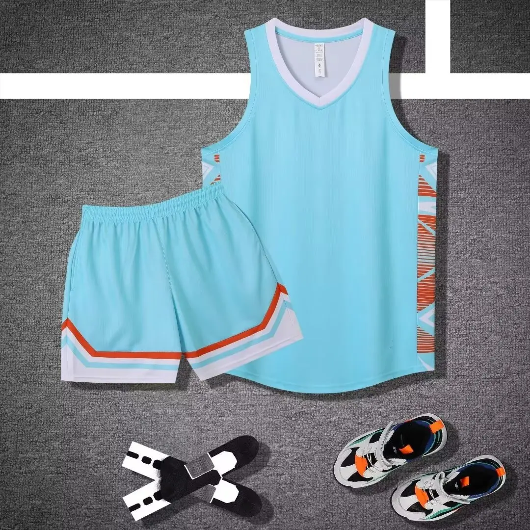 24 25 Men's and Kids Sports Kit Basketball Jerseys Short sleeve uniform training Vest and shorts 1024 kids sports suit men sports suit