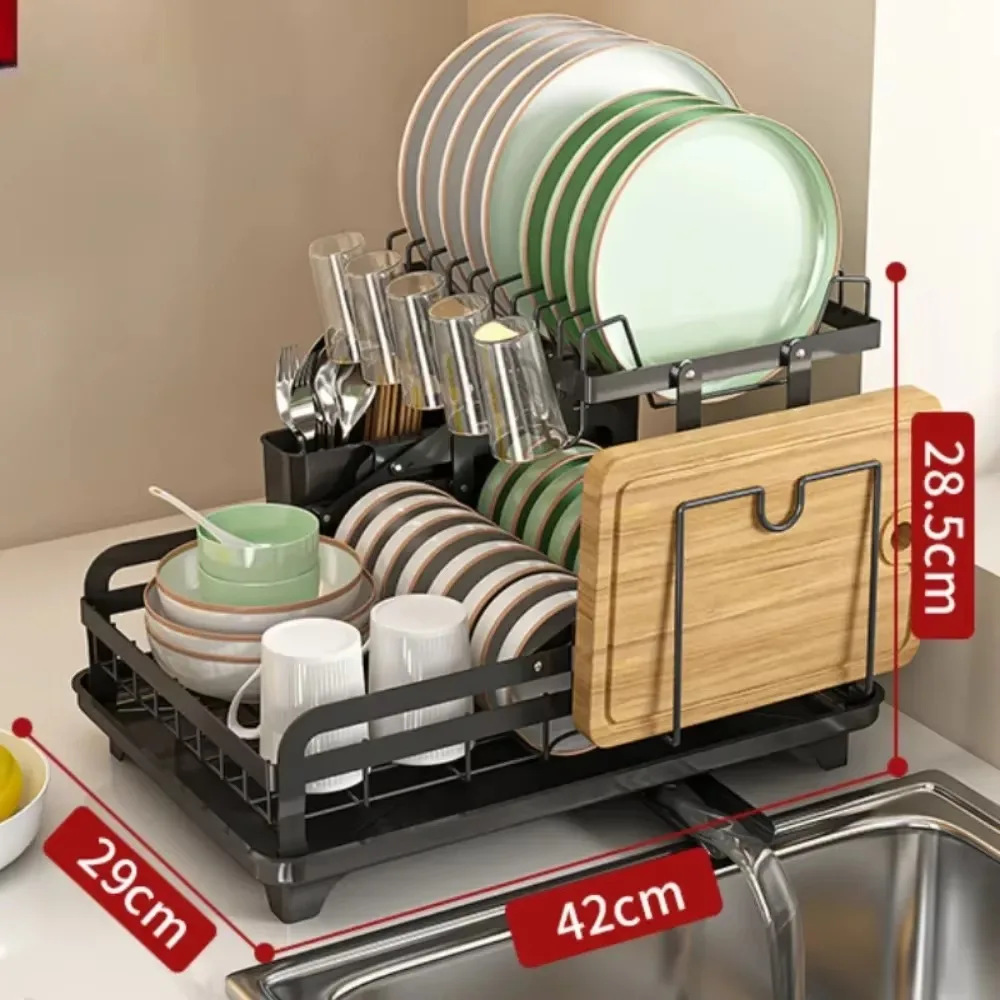 Tableware Storage Rack Home Dish Drying Rack Bowl And Chopstick Draining Shelf Knife And Fork Organizer Frame Kitchen Furniture