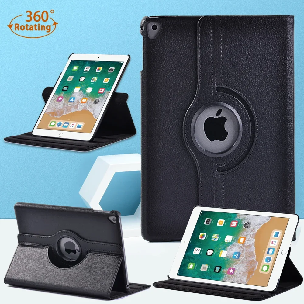 Per Apple Ipad 5/Ipad 6/Ipad Air 2/Air 1/Ipad Pro Custodia Per Tablet Da 9.7 Pollici 360 Custodia Girevole Intelligente Antiurto + Stilo Gratuito
