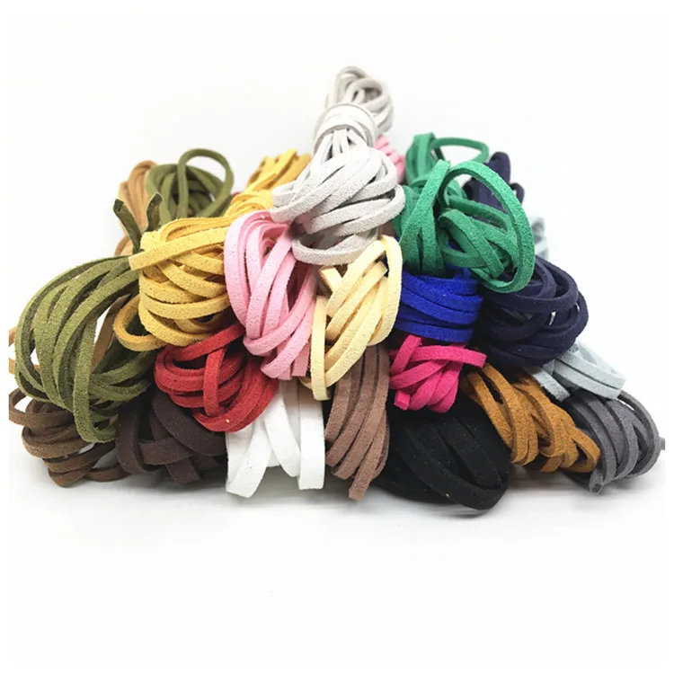 Faux Suede Cord 5yards Flat Braided For DIY Jewelry