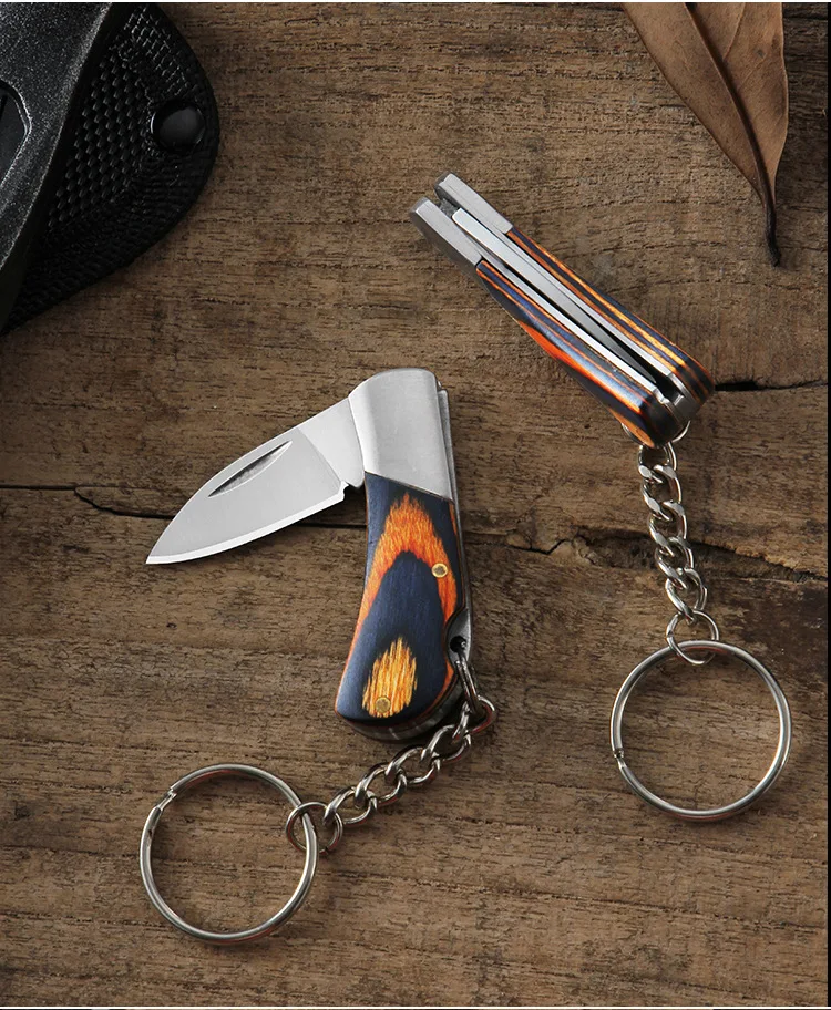 PortableKeychainFoldingKnifeStainlessSteelOutdoorCampingMini